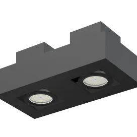 Models double black rectangular halogen light